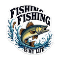 (2 Pack) Fishing is My Life Magnets - Bass Fishing Tackle Box Fridge Decor - Angler Outdoorsman - 5 Inches On Longest Side - Thick Durable Magnet - Made in USA - MAG37522