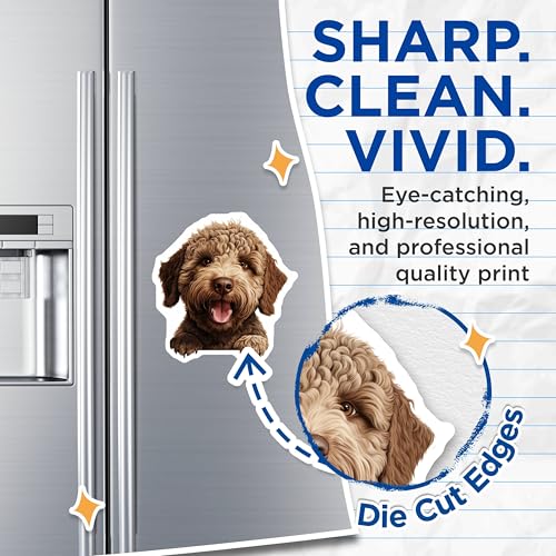 (2 Pack) Dog Lover Gifts Magnet - Refrigerator Decoration - 5" On Longest Side - Sticks to Smooth Flat Surfaces - Made in USA - MAG10212
