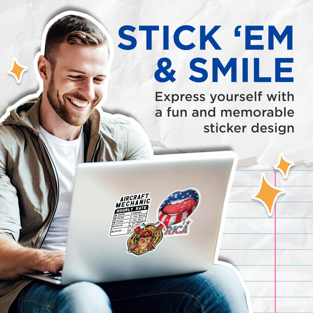 (2 Pack) Aircraft Mechanic Stickers - Hourly Rate Stickers - Aviation Mechanic Rate Stickers - 5" On Longest Side - Sticks to Smooth Flat Surfaces - Made in USA - BMCS4900