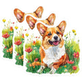 (3 Pack) Corgi Dog Decals - Watercolor Pet - Cute Laptop Decals- 3 Inches On Longest Side - Easy Peel & Apply - Made in USA - 3MCS5481