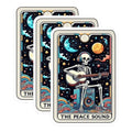 (3 Pack) Peace Sound Skeleton Decals - Guitar Player - Celestial Laptop Decal - 3 Inches On Longest Side - Easy Peel & Apply - Made in USA - 3MCS4241