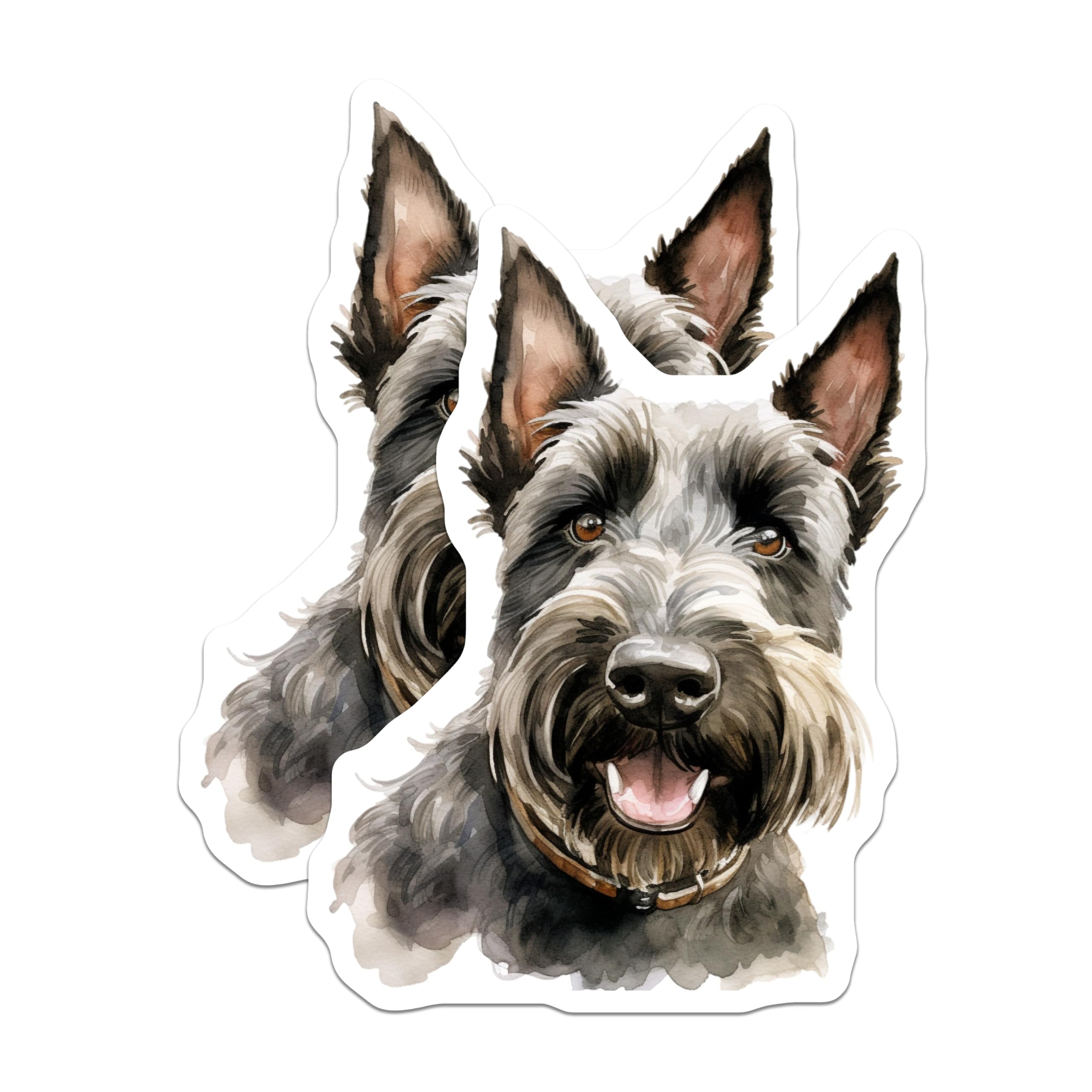 (2 Pack) Schnauzer Magnets - Dog Owner Decor - Pet Lover Home Accent - 5 Inches On Longest Side - Thick Durable Magnet - Made in USA - MAG26741