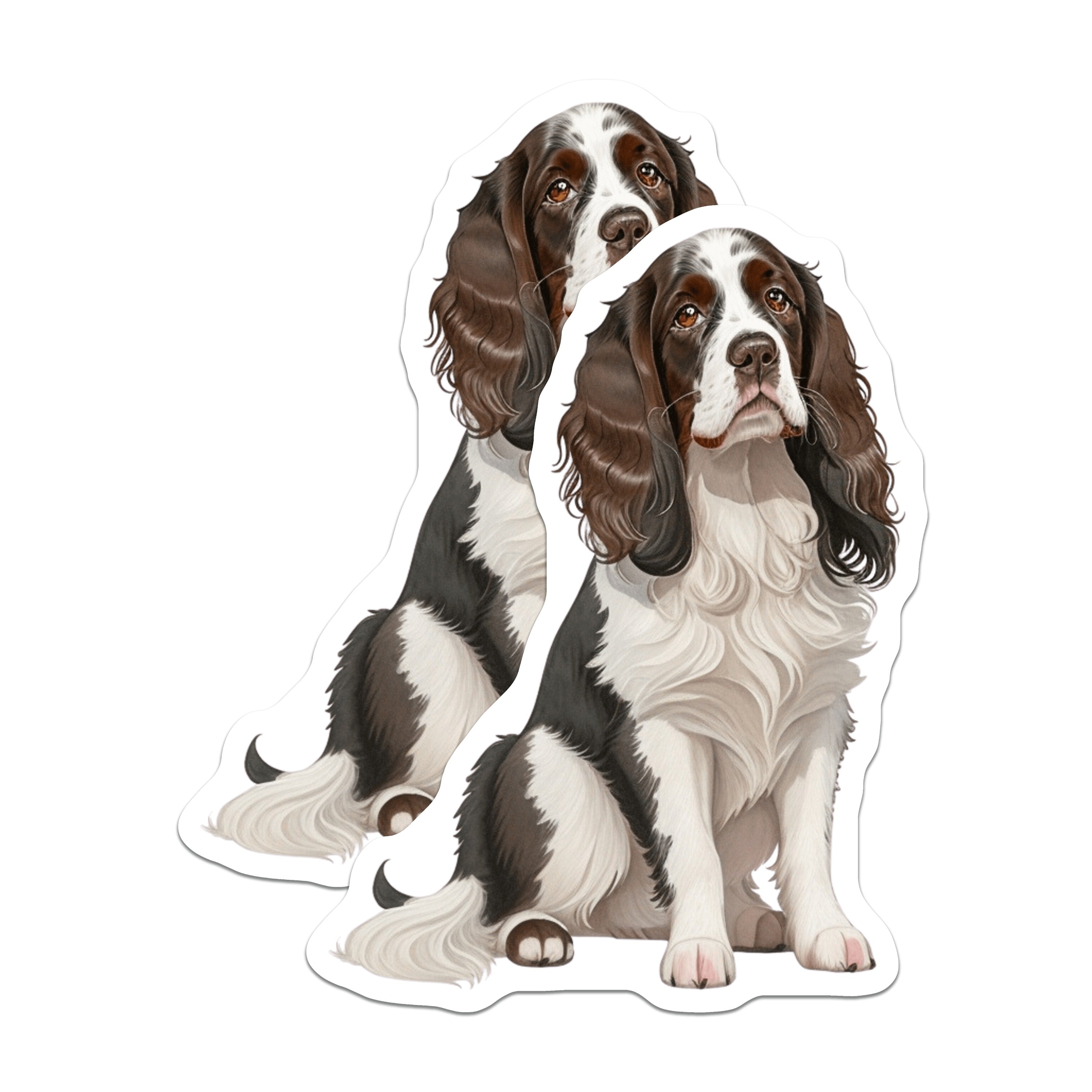 (2 Pack) Springer Spaniel Dog Magnets - Adorable Pet Lover Accessory - Canine Refrigerator Art for Dog Moms Dads - 5 Inches On Longest Side - Thick Durable Magnet - Made in USA - MAG39768