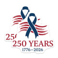 (2 Pack) 250 Year Anniversary Magnets - Patriotic American Decor - Historical Commemoration - 5 Inches On Longest Side - Thick Durable Magnet - Made in USA - MAG26909
