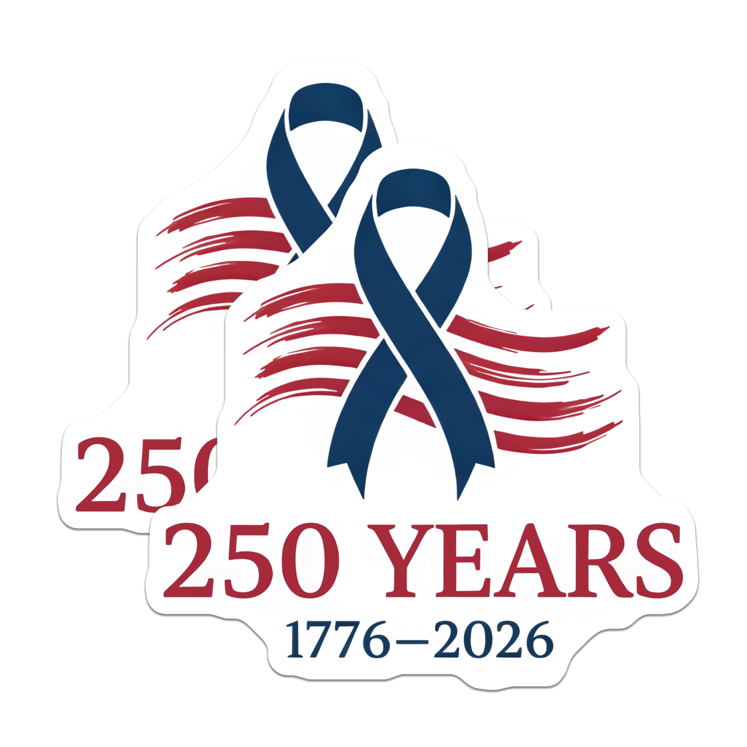 (2 Pack) 250 Year Anniversary Magnets - Patriotic American Decor - Historical Commemoration - 5 Inches On Longest Side - Thick Durable Magnet - Made in USA - MAG26909