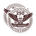 (2 Pack) 250th Anniversary Magnets - American Independence Commemorative - Patriotic USA Eagle Decor - 5 Inches On Longest Side - Thick Durable Magnet - Made in USA - MAG36920