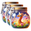 (3 Pack) Giraffe in Jar Decals - Whimsical Art - Laptop Decal - 3 Inches On Longest Side - Easy Peel & Apply - Made in USA - 3MCS8137