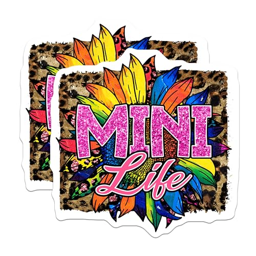 (2 Pack) Mini Life Magnets - Colorful Sunflower - Inspirational Decor - Vibrant Kitchen Magnets - 5" On Longest Side - for Cars, Fridges, Toolboxes - Made in USA - MAG5620