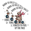 (3 Pack) Born to Dilly Dally Decals - Sloth on Bike - Funny Sloth Decal - 3 Inches On Longest Side - Easy Peel & Apply - Made in USA - 3MCS1660