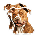 (2 Pack) Pitbull Dog Magnets - Canine Lover Decor - Happy Pet Parent Accessories - Refrigerator Art - 5 Inches On Longest Side - Thick Durable Magnet - Made in USA - MAG30187