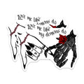 (2 Pack) Skeleton Hand Magnets - Dark Romance Aesthetic - Gothic Love Quote - Alt Decor Item - 5 Inches On Longest Side - Thick Durable Magnet - Made in USA - MAG38123