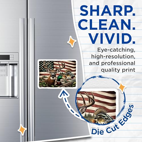 (2 Pack) American Wildlife Magnets Magnets - 5" On Longest Side - Made in USA - Sticks to Refrigerators & Metal Surfaces - MAG8654