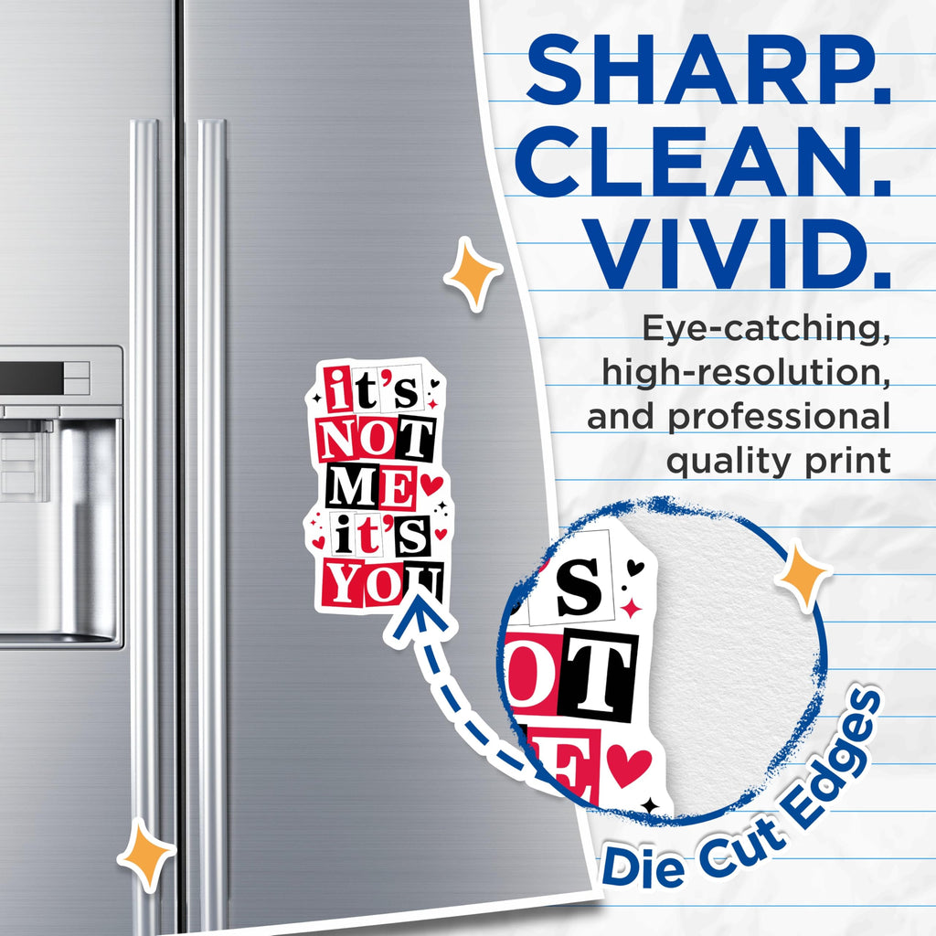 (2 Pack) Sarcastic Quote Magnets - Its Not Me Its You - Funny Breakup Fridge Decor - Humorous Statement Locker Magnet - 5 Inches On Longest Side - Thick Durable Magnet - Made in USA - MAG22589