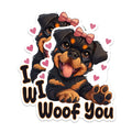 (2 Packs) I Woof You Cute German Shepherd Magnets - German Shepherd Dog Mom Dad Magnets - 5 Inches On Longest Side - Premium Magnet - for Fridges, Toolboxes, Cars - Made in USA - MAG2340