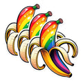(3 Pack) Rainbow Banana Decals - Laptop Decals - Colorful Stickers - 3 Inches On Longest Side - Easy Peel & Apply - Made in USA - 3MCS0999