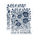 (2 Pack) Christian Faith Magnets - Inspirational Scripture - Botanical Floral Decor - 5 Inches On Longest Side - Thick Durable Magnet - Made in USA - MAG28977
