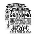 (2 Pack) Grandma Stickers - Family Quote - Sentimental Words - 5" On Longest Side - Sticks to Smooth Flat Surfaces - Made in USA - BMCS5679