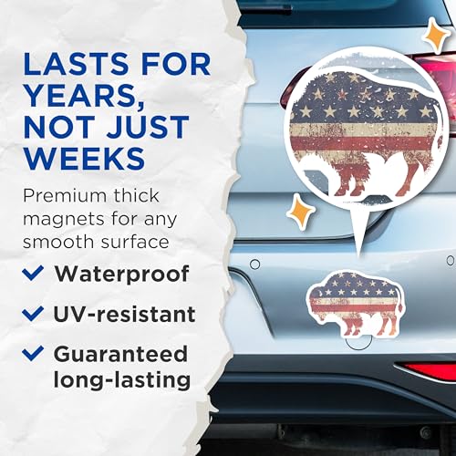 (2 Pack) 5" On Longest Side Magnet - Sticks to Smooth Flat Surfaces - Made in USA - MAG9564