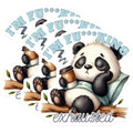 (3 Pack) Exhausted Panda Decals - Funny Animal Sticker - I am Exhausted Decal- 3 Inches On Longest Side - Easy Peel & Apply - Made in USA - 3MCS5178