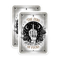 (2 Pack) Zero of Fucks Magnets - Skeleton Hand - Middle Finger Roses Decor - 5" On Longest Side - Premium Magnet - for Cars, Refrigerators, Toolboxes, Lockers - Made in USA - MAG14443
