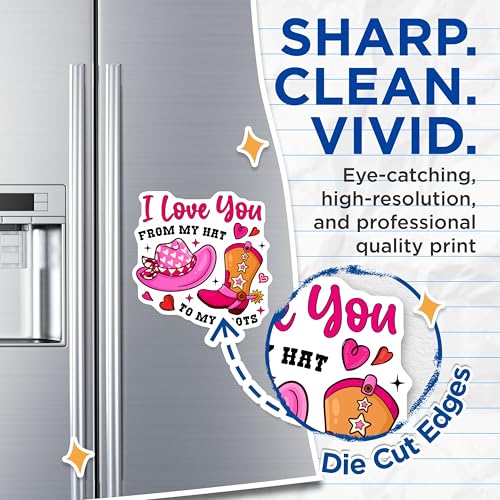 (2 Pack) I Love You from My Hat to My Boots Magnets - Country Love Magnets - Cowgirl Romance Magnets - 5" On Longest Side - for Cars, Refrigerators, Toolboxes, Lockers - Made in USA MAG3614