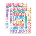 (2 Pack) Independent Confident Stickers - She is Amazing Blessed Stickers - Magical Beautiful Warrior Stickers - 5" On Longest Side - Sticks to Any Smooth Flat Surface - Made in USA - BMCS3088