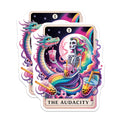 (2 Pack) The Audacity Magnets - Skeleton Dragon Boba Tea Tarot Card - Rainbow Gothic Fantasy Fridge Decor - 5 Inches On Longest Side - Thick Durable Magnet - Made in USA - MAG20170