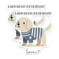 (2 Pack) Labrador Retriever Magnets - Dog Lover Decorations - Cute Animal Magnets for Home or Office Decor - 5" On Longest Side - for Cars, Fridges, Toolboxes - Made in USA - MAG7305