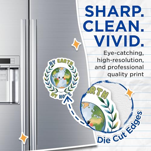 (2 Pack) Earth Day Magnets - World Awareness Decor - 5" On Longest Side - for Cars, Fridges, Toolboxes - Made in USA - MAG7684