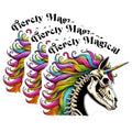 (3 Pack) Fiercely Magical Decals - Rainbow Unicorn Skull - Laptop Decal - 3 Inches On Longest Side - Easy Peel & Apply - Made in USA - 3MCS6818