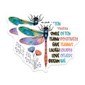 (2 Pack) Positive Affirmation Magnets - Inspirational Dragonfly Decor - Motivational Quote Fridge Accent for Women - 5 Inches On Longest Side - Thick Durable Magnet - Made in USA - MAG38816