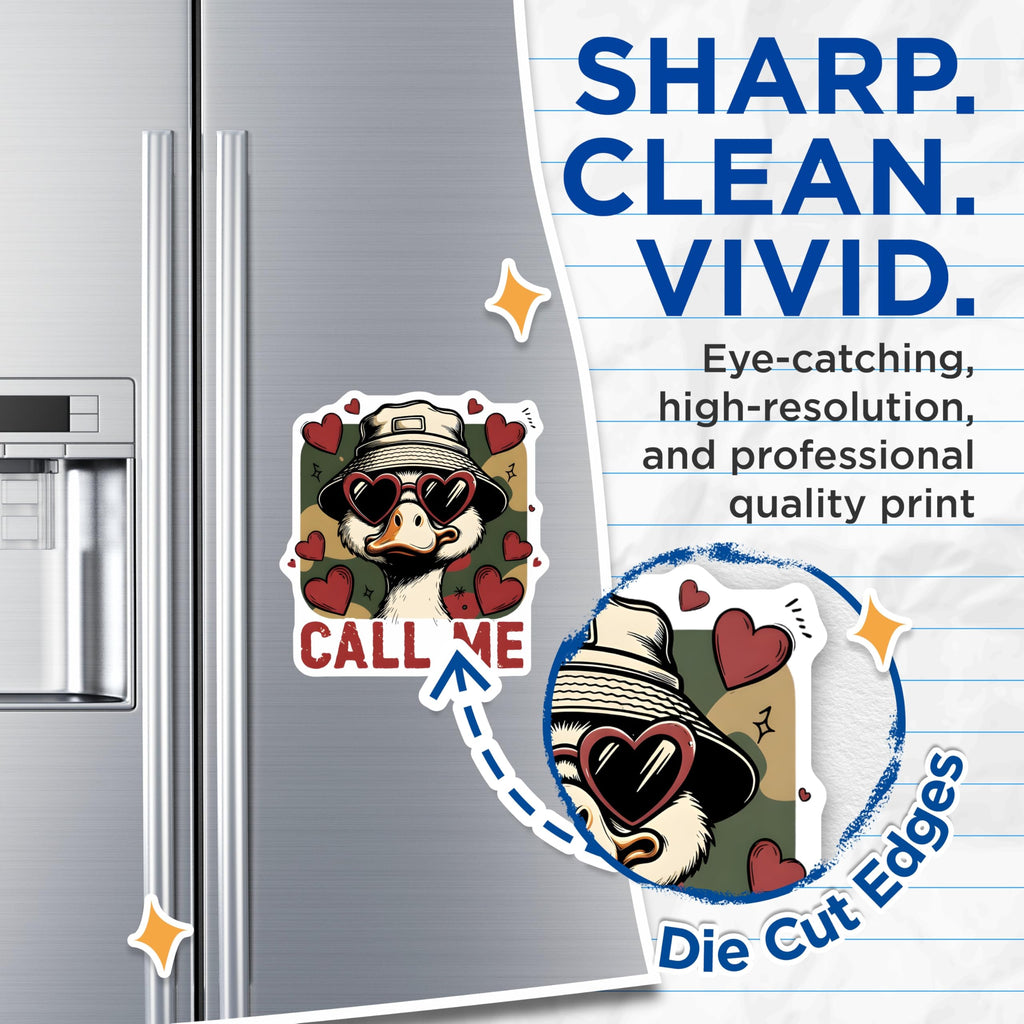 (2 Pack) Duck with Sunglasses Magnets - Cool Duck Art - Novelty Animal Fridge Magnets - 5" On Longest Side - Premium Magnet - for Cars, Refrigerators, Toolboxes, Lockers - Made in USA - MAG15886