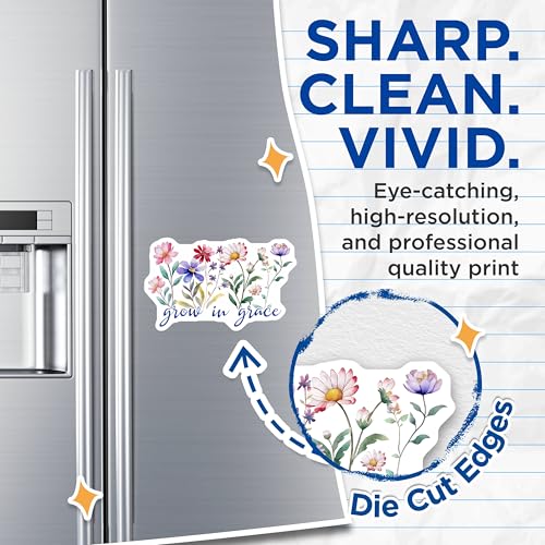 (2 Pack) Grow in Grace Magnets Magnets - Botanical Theme - Floral Art for Inspiration - 5" On Longest Side - Made in USA - Sticks to Refrigerators & Metal Surfaces - MAG8572