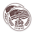 (2 Pack) 250 Years USA Magnets - American Justice Scales - Independence Day History Decor - Patriot Law Enthusiast - 5 Inches On Longest Side - Thick Durable Magnet - Made in USA - MAG39729