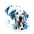(2 Pack) Dalmatian Dog Magnets - Artistic Blue Splatter Design - Canine Pet Fridge Decor - 5 Inches On Longest Side - Thick Durable Magnet - Made in USA - MAG24305