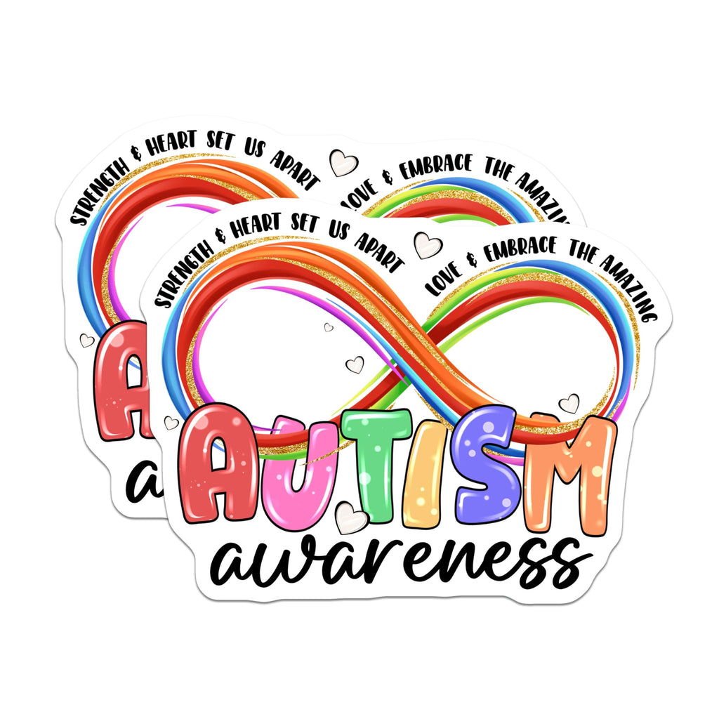 (2 Pack) Autism Awareness Magnets - Neurodiversity Support - Special Education Ally - 5 Inches On Longest Side - Thick Durable Magnet - Made in USA - MAG27309