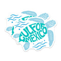 (2 Pack) Gulf of Mexico Magnets - Sea Turtle Souvenir - Coastal Decor Fridge Magnets - 5" On Longest Side - Premium Magnet - for Cars, Refrigerators, Toolboxes, Lockers - Made in USA - MAG18225