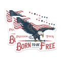 (2 Pack) Bald Eagle Magnets - American Flag Freedom Art - Born to Be Free Patriotic Decor - 5 Inches On Longest Side - Thick Durable Magnet - Made in USA - MAG21683
