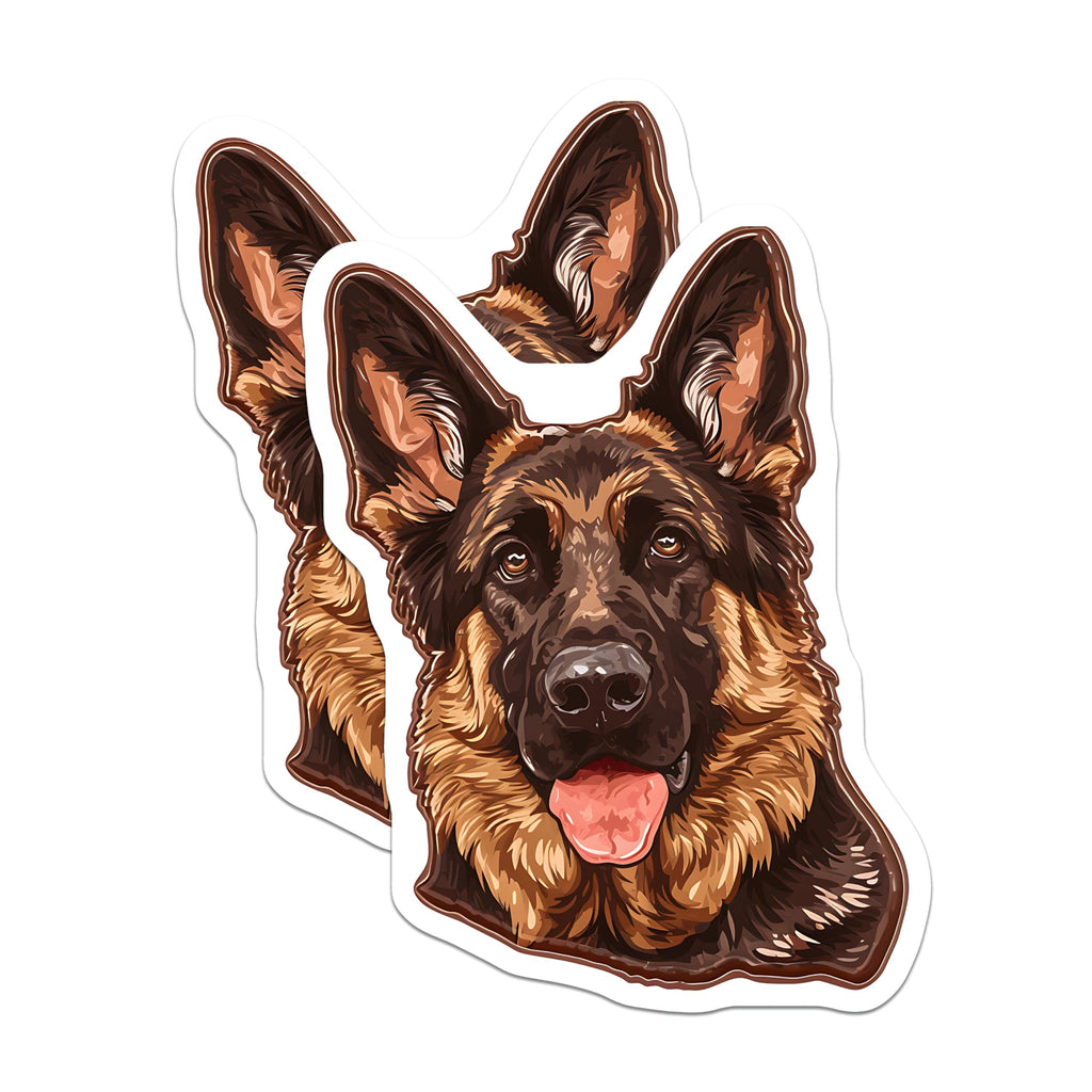(2 Pack) German Shepherd Magnets - Dog Breed - Fridge Magnet - 5" On Longest Side - Premium Magnet - for Cars, Refrigerators, Toolboxes, Lockers - Made in USA - MAG16937