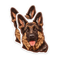 (2 Pack) German Shepherd Magnets - Dog Breed - Fridge Magnet - 5" On Longest Side - Premium Magnet - for Cars, Refrigerators, Toolboxes, Lockers - Made in USA - MAG16937