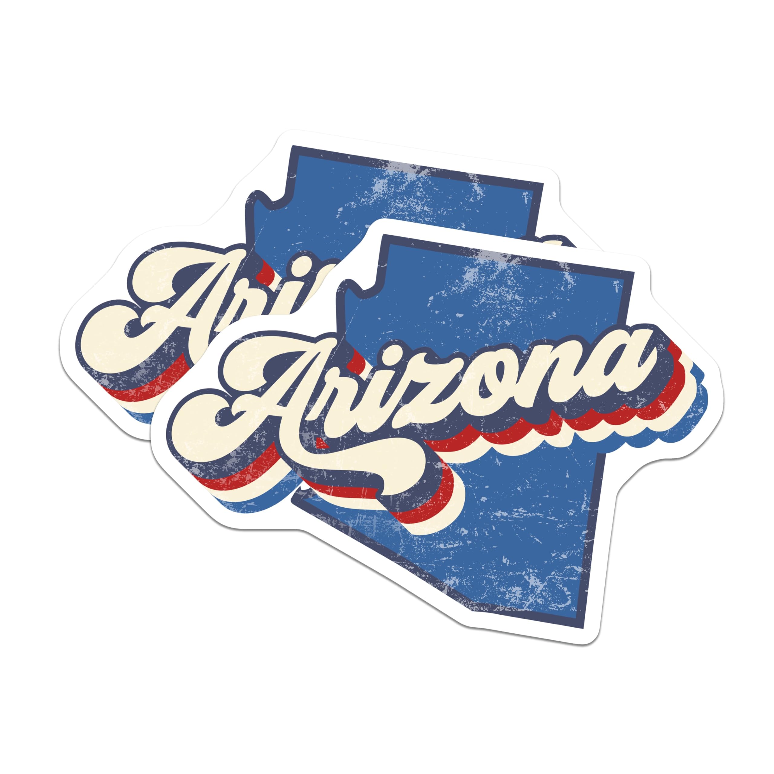 (2 Pack) Arizona Magnets - Retro State - Fridge and Locker Arizona Decor - 5" On Longest Side - Premium Magnet - for Cars, Refrigerators, Toolboxes, Lockers - Made in USA - MAG18139