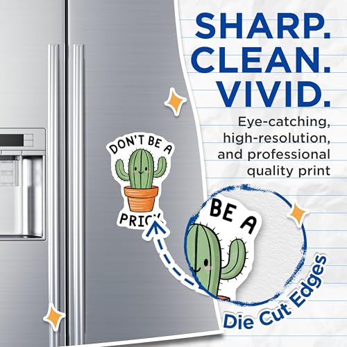 (2 Pack) Funny Cactus Magnets Magnets - Don't Be A Prick - Cute Succulents - 5" On Longest Side - Made in USA - Sticks to Refrigerators & Metal Surfaces - MAG8671