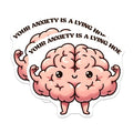 (2 Pack) Motivational Brain Magnets - Funny Quote Magnets - Cute Cartoon Magnets for Fridge Locker Office - 5" On Longest Side - for Cars, Refrigerators, Toolboxes, Lockers - Made in USA BMCS3254