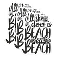 (3 Pack) Beach Life Decals - Summer Vacation - Laptop Decal - 3 Inches On Longest Side - Easy Peel & Apply - Made in USA - 3MCS7263