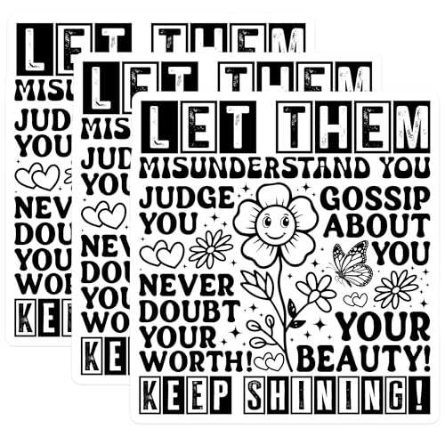 (3 Pack) Inspirational Quote Decals - Positive Affirmation Decal - Laptop Decal - 3 Inches On Longest Side - Easy Peel & Apply - Made in USA - 3MCS4937