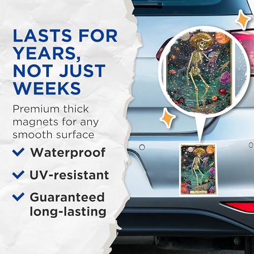 (2 Pack) Astronaut Themed Magnet - 5" On Longest Side - Sticks to Smooth Flat Surfaces - Made in USA - MAG10014