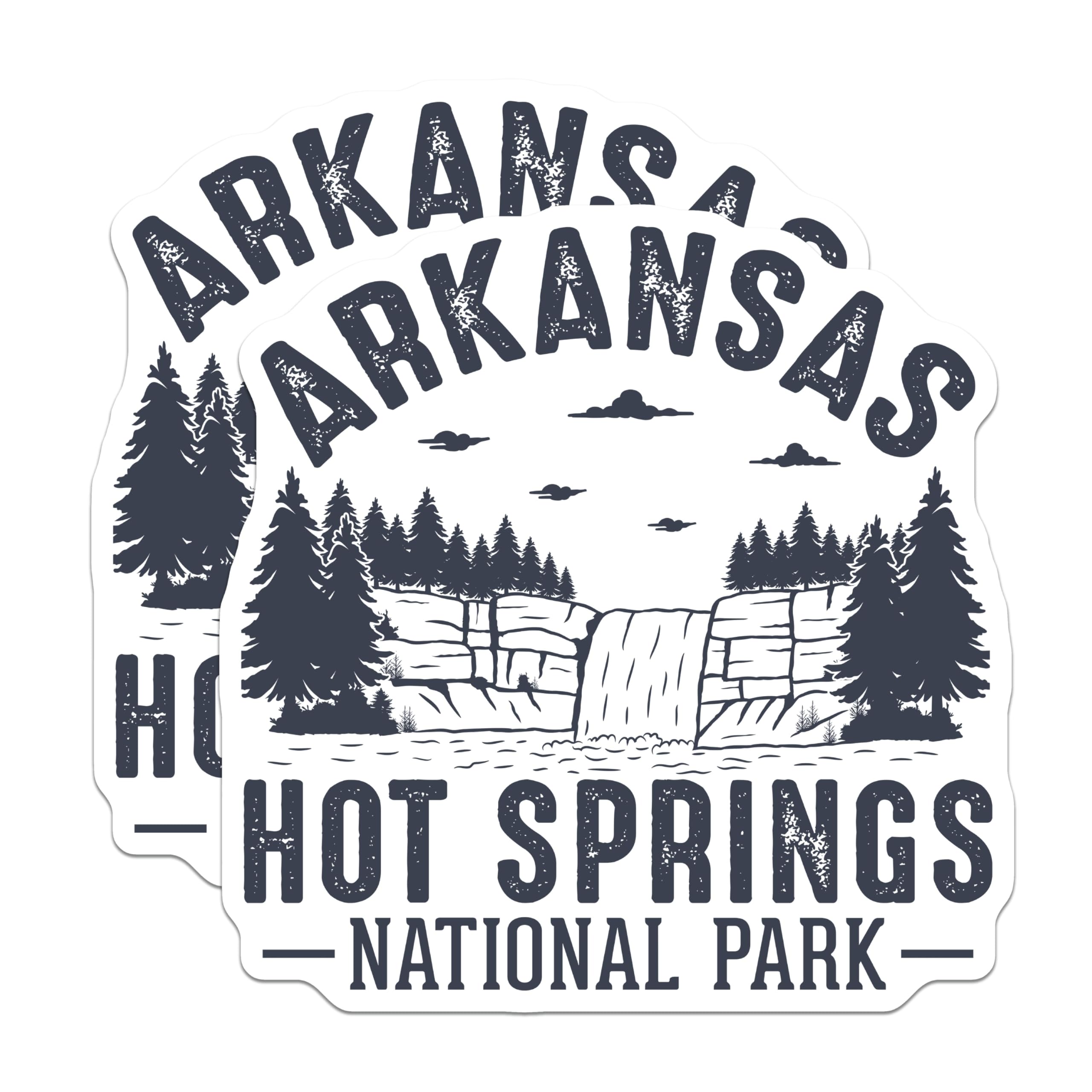 (2 Pack) Hot Springs Arkansas Magnets - National Park Souvenir - Travel Memorabilia - 5" On Longest Side - Premium Magnet - for Cars, Refrigerators, Toolboxes, Lockers - Made in USA - MAG17826