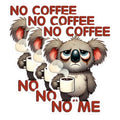 (3 Pack) No Coffee No Me Decals - Grumpy Koala - Coffee Lover Laptop Decal - 3 Inches On Longest Side - Easy Peel & Apply - Made in USA - 3MCS1584