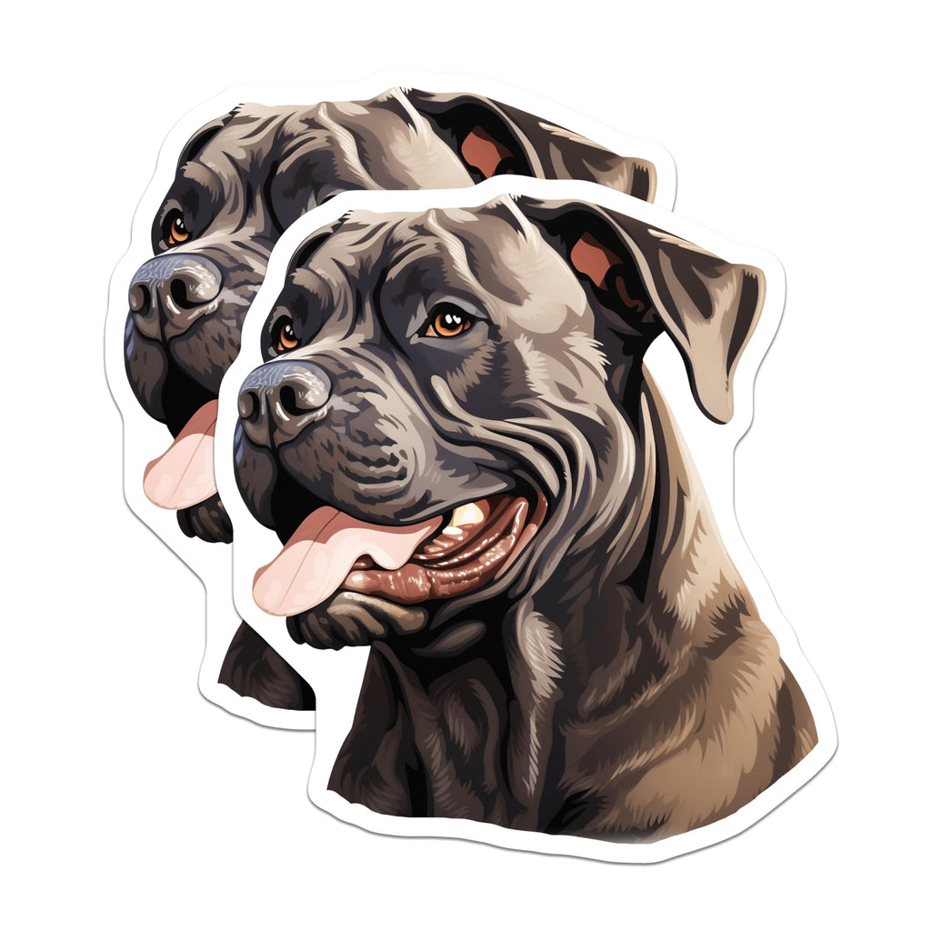 (2 Pack) Cane Corso Magnets - Dog Breed Illustration - Pet Lover Refrigerator Decor - Unique Animal Art - 5 Inches On Longest Side - Thick Durable Magnet - Made in USA - MAG23276
