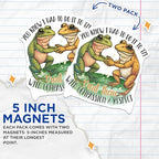 (2 Pack) Frog Companionship Magnets - Inspirational Animal Quotes - Wildlife Awareness - 5" On Longest Side - for Cars, Fridges, Toolboxes - Made in USA - MAG4356